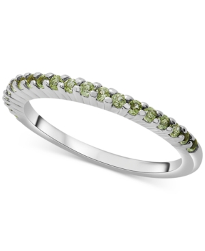 MACY'S GEMSTONE STACK RING IN STERLING SILVER (AVAILABLE IN PINK SAPPHIRE AND BLUE TOPAZ)