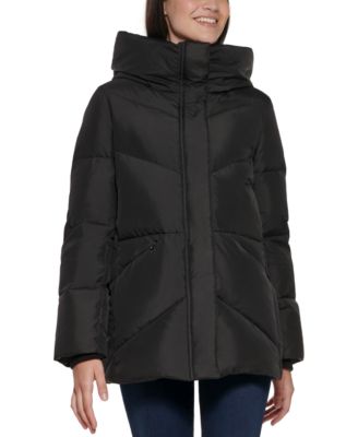 cole haan quilted hooded puffer coat