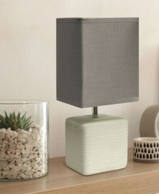 Petite Stone Table Lamp with Shade
