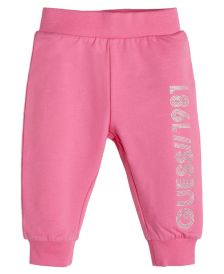 Toddler Girls Rubberized Glitter Print Logo French Terry Joggers