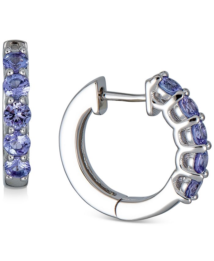 Tanzanite sale hoop earrings