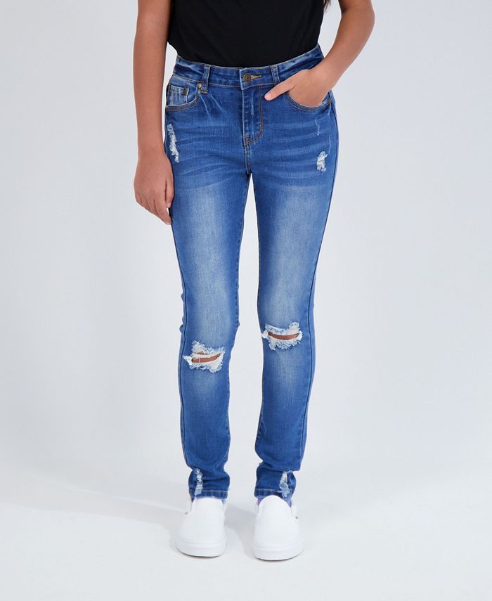 Gogo Jeans Big Girls Destructed Skinny Jeans - Macy's