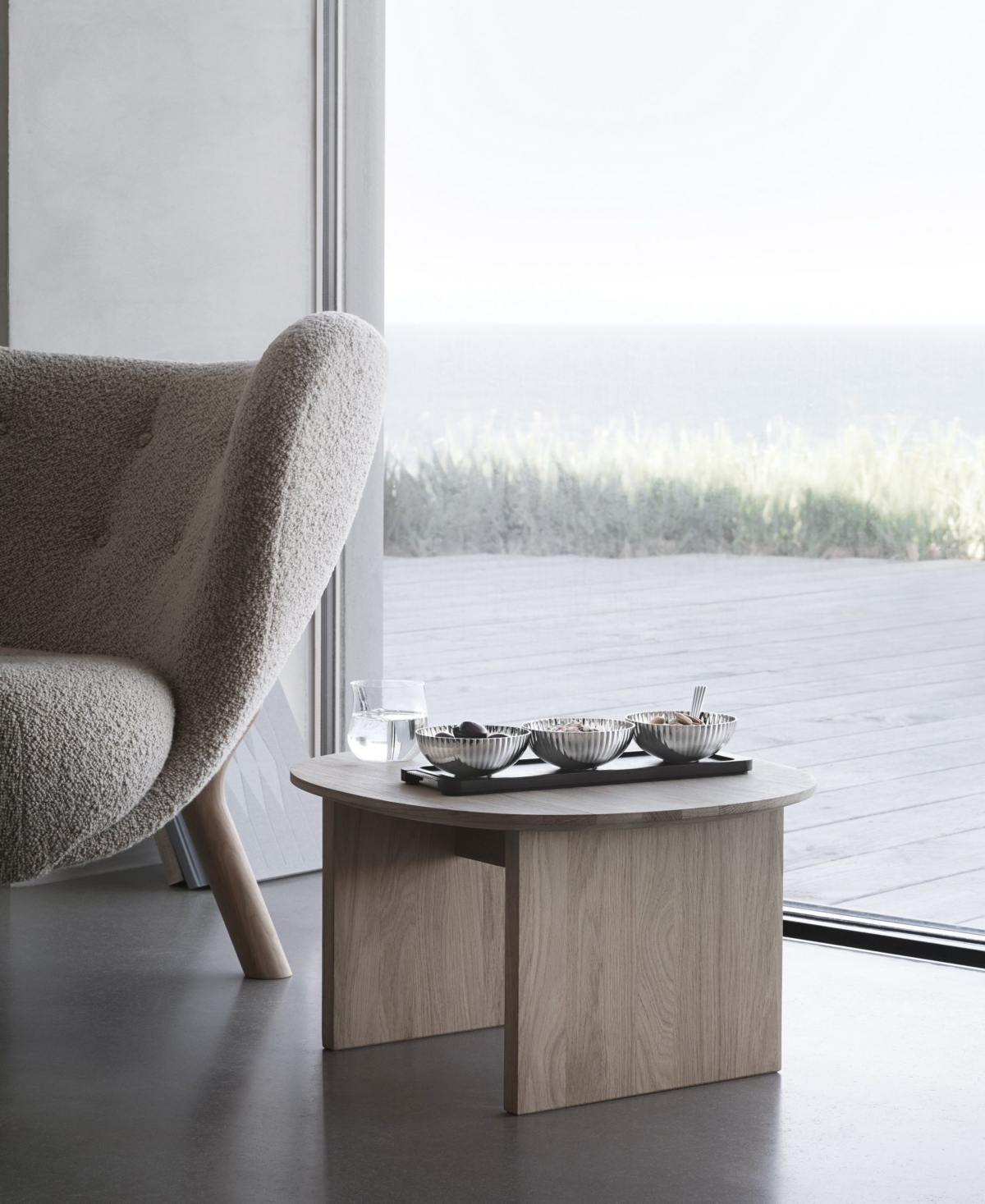 Georg Jensen Bernadotte Bowl and Tray Set, 4 Pieces