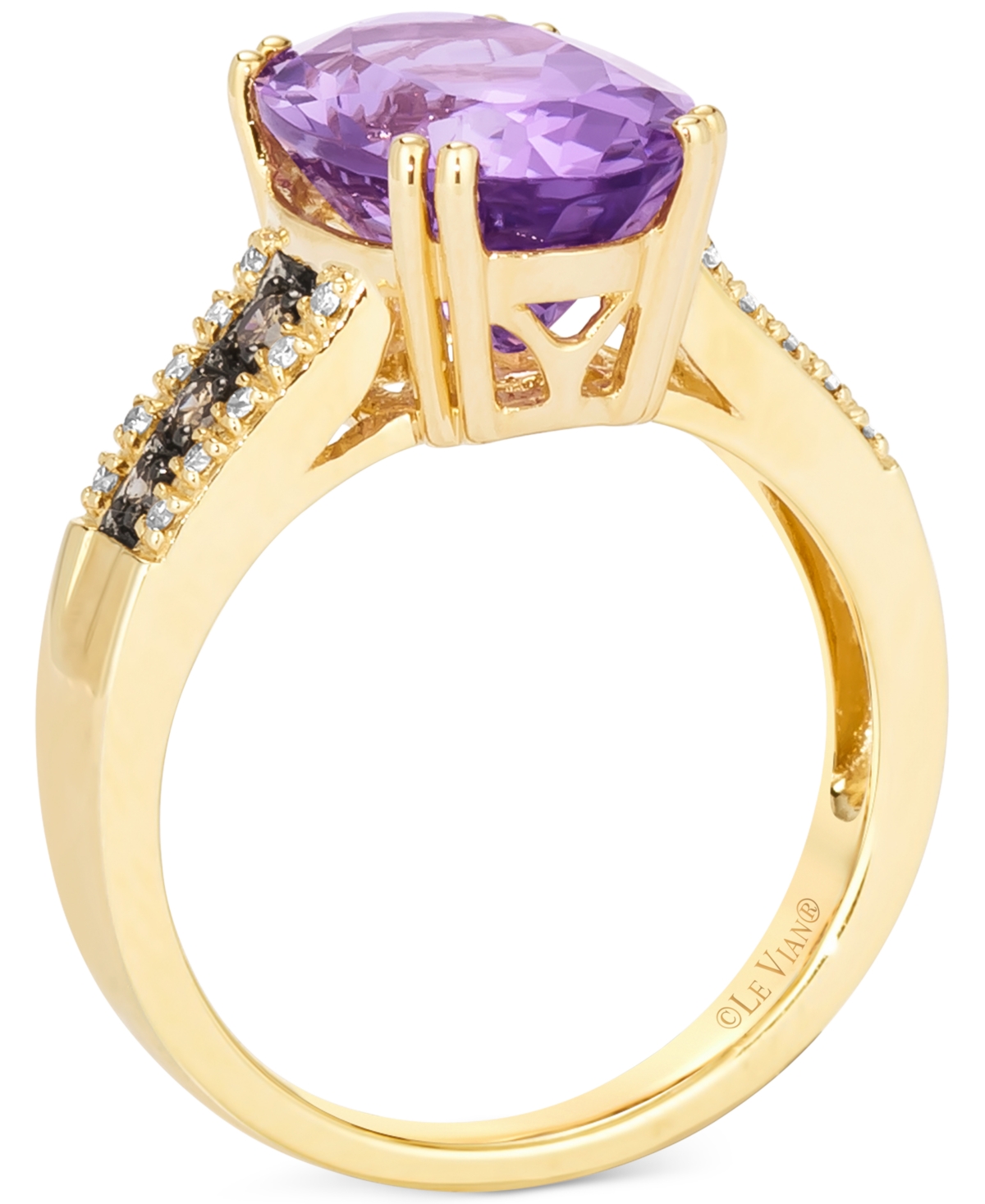 Le Vian Grape(3-7/8 ct. t.w.) & Diamond (1/5 ct. t.w.) Statement Ring in 14k Gold - Amethyst