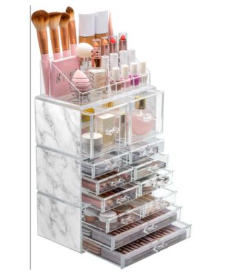 Makeup and Jewelry Display Storage Case Set, 4 Pieces