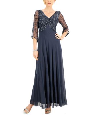 J Kara Beaded Top Gown Macy s