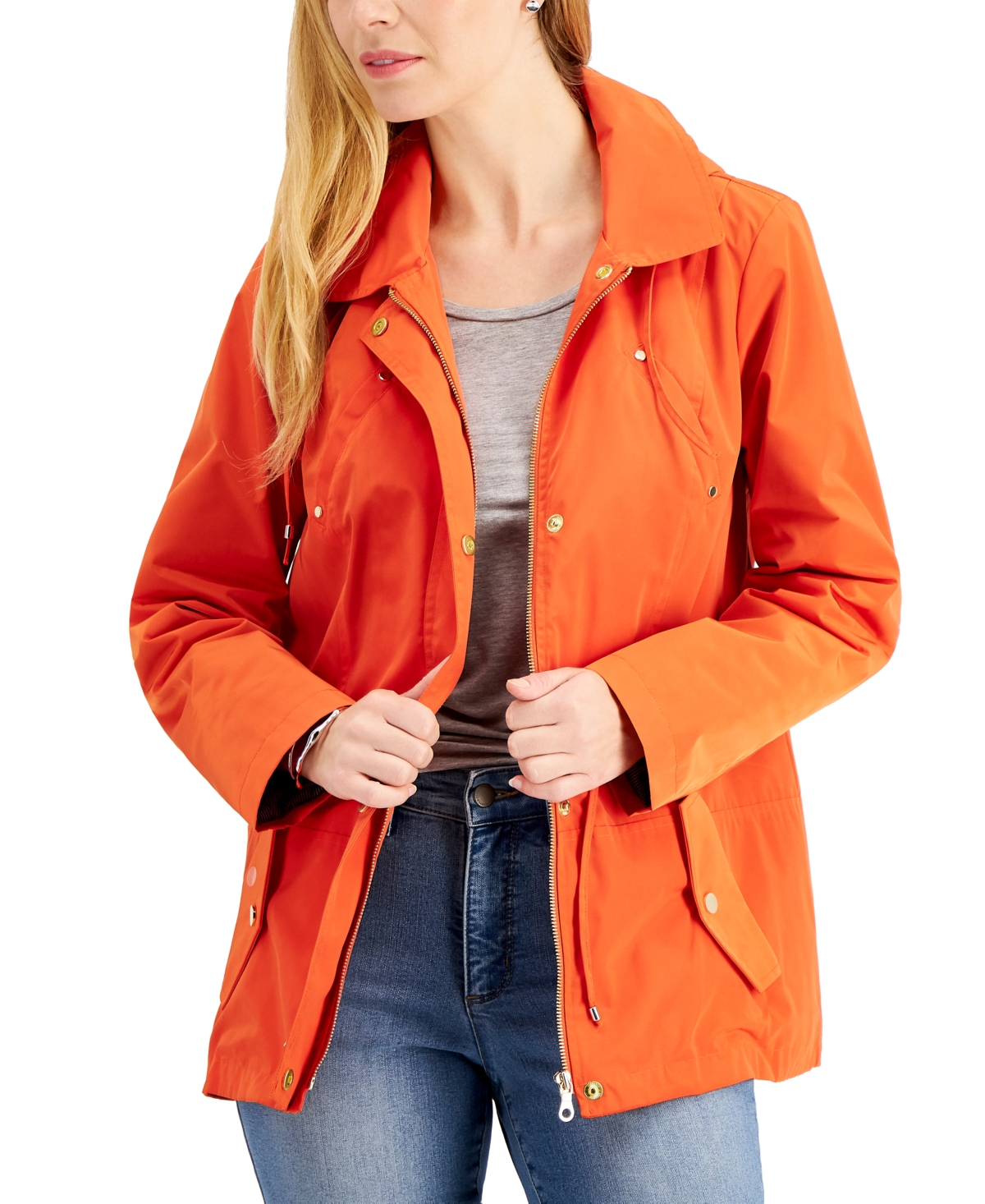 Charter Club Water Resistant Hooded Anorak Jacket Created for Macy s Smart Closet