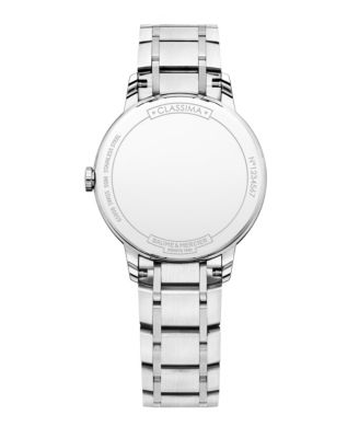 Women's Swiss Classima Diamond-Accent Stainless Steel Bracelet Watch 31mm M0A10326