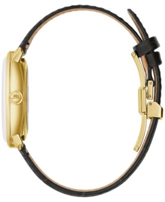 Men's Frank Sinatra Brown Leather Strap Watch 40mm