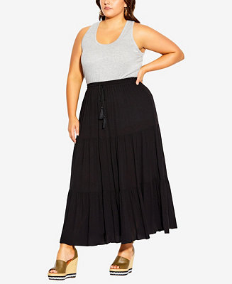 City Chic Trendy Plus Size Paradise Skirt - Macy's