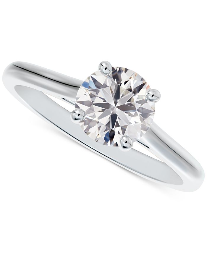 De Beers Forevermark - Diamond Round-Cut Cathedral Solitaire Engagement Ring (5/8 ct. t.w.)