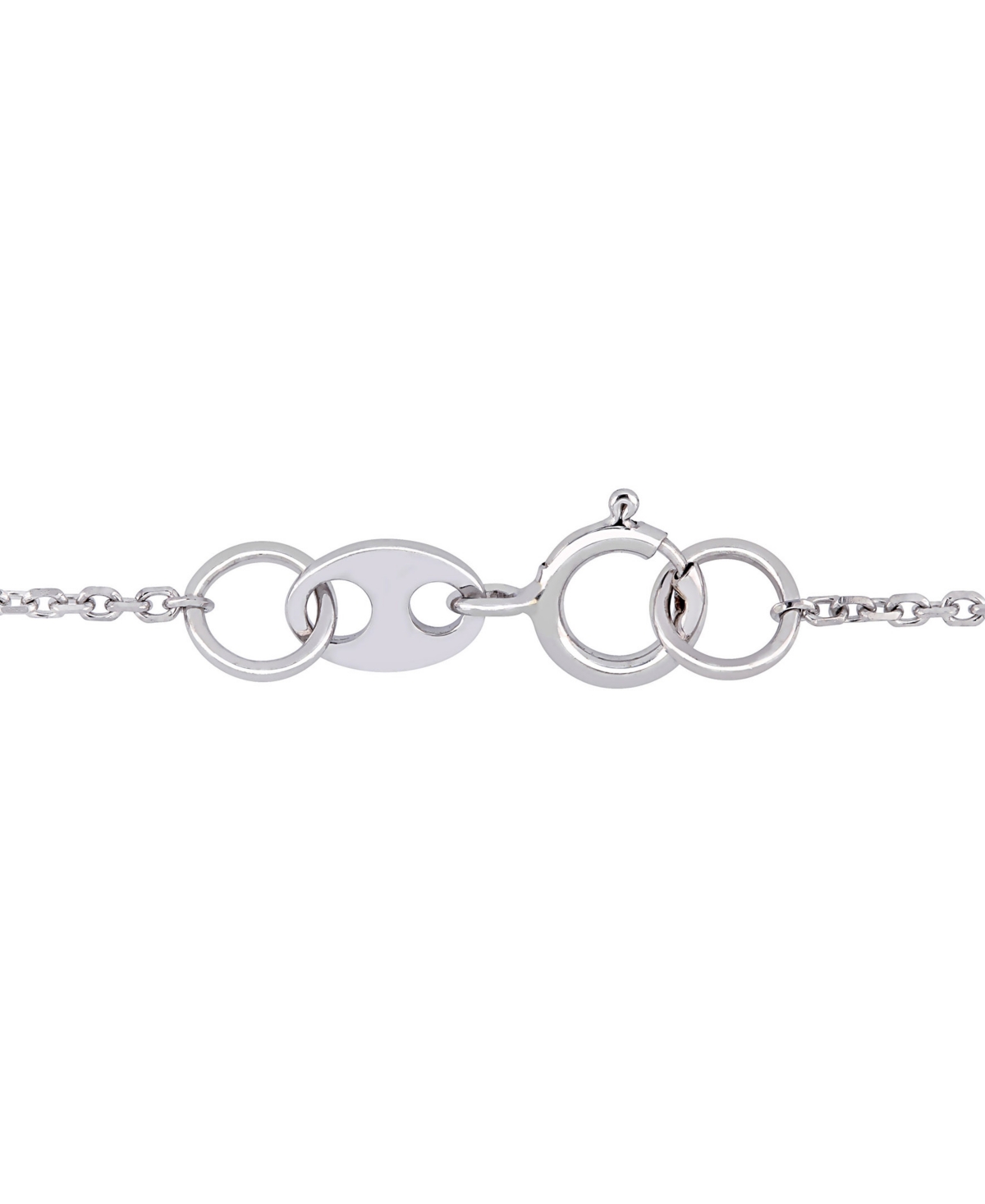 (3/5 ct. t.w.) & Diamond (1/10 ct. t.w.) Oval Halo Pendant Necklace in 14k White Gold - Ruby