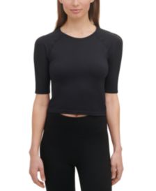 Sport Women's Mesh-Back Elbow-Sleeve Top