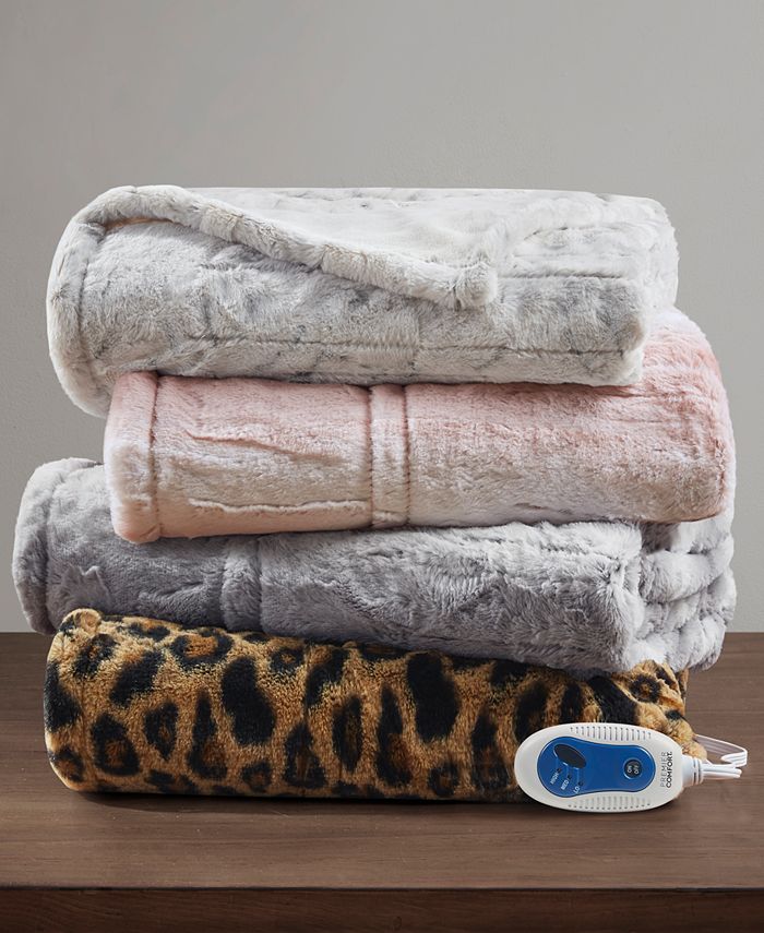 Premier Comfort Faux Fur Heated Throws & Reviews Blankets & Throws