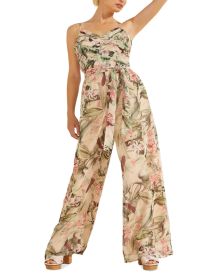 Printed Tie-Waist Jumpsuit