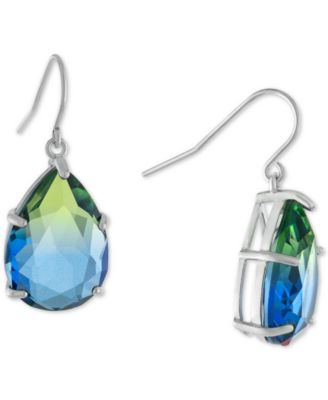 Macy's - Ombr&eacute; Stone Tear-Shape Drop Earrings in Sterling Silver