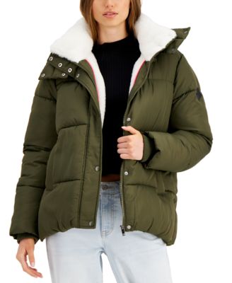 Juniors' Hooded Puffer Coat, Created for Macy's