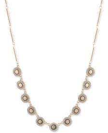 Gold-Tone Pavé & Color Circle Statement Necklace, 16" + 3" extender