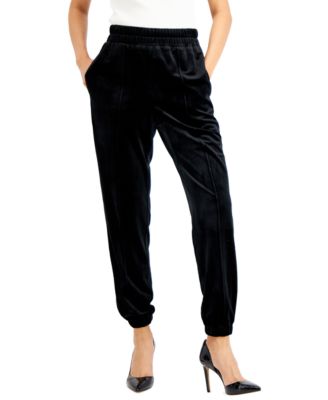 black velvet jogger pants