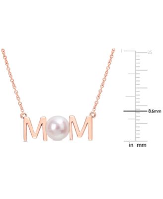 Cultured Freshwater Pearl (7mm) MOM 17" Pendant Necklace