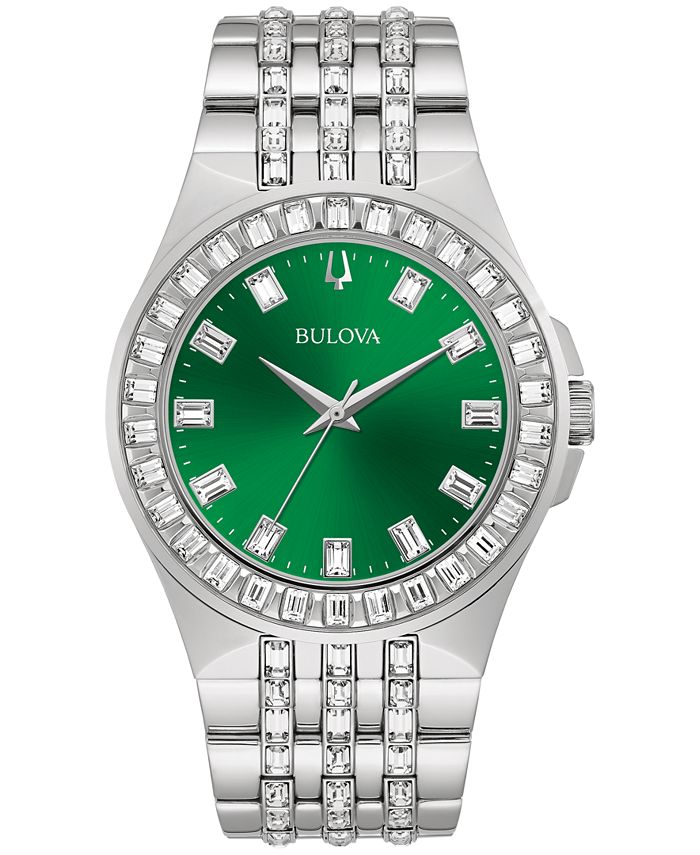Bulova Men s Phantom Crystal Stainless Steel Bracelet Watch 42mm