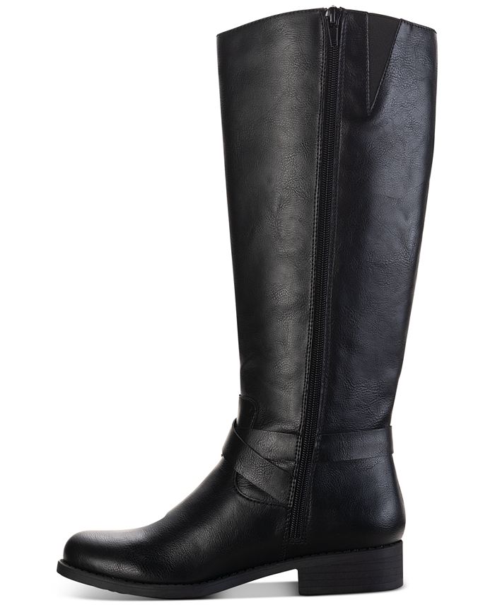 Style & Co Marliee Wide-Calf Riding Boots, Created for Macy's & Reviews ...