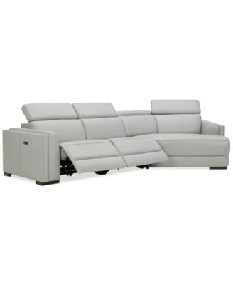 CLOSEOUT! Jenneth 3-Pc. Leather Sofa with 2 Power Motion Recliners and Cuddler