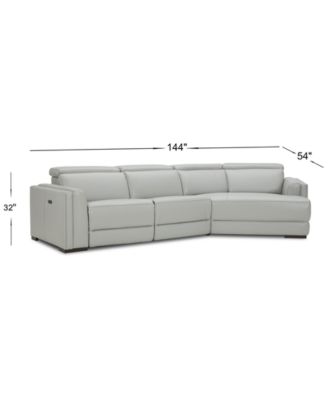 CLOSEOUT! Jenneth 3-Pc. Leather Sofa with 2 Power Motion Recliners and Cuddler