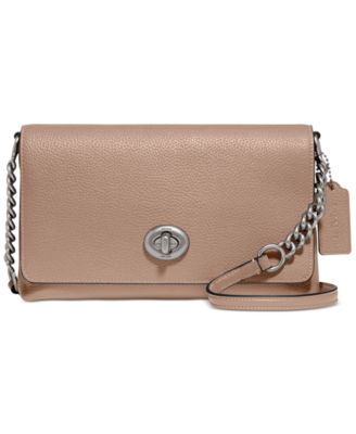 coach crosstown turnlock leather cross body bag