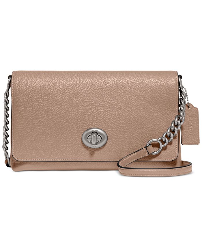 COACH Polished Pebble Leather Crosstown Crossbody & Reviews - Handbags &  Accessories - Macy's