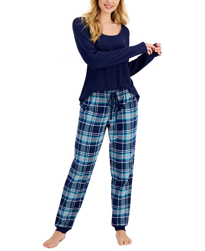 Jenni Cozy Flannel Pajama Pants, Created for Macy's & Reviews - All ...