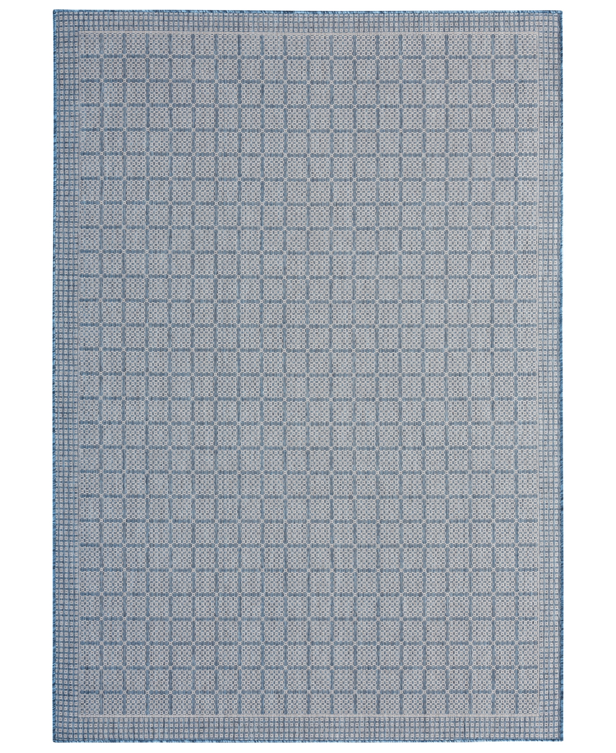Nicole Miller Patio Country Luna 7'9in x 10'2in Outdoor Area Rug - Blue, Gray