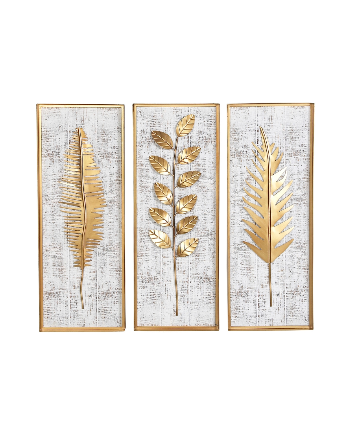 Contemporary Floral Wall Decor, Set of 3