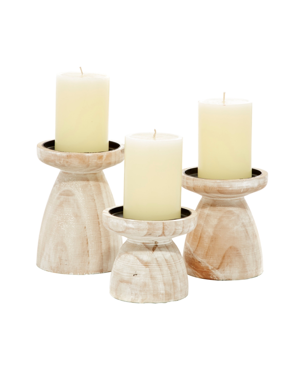 Natural Candle Holder, Set of 3