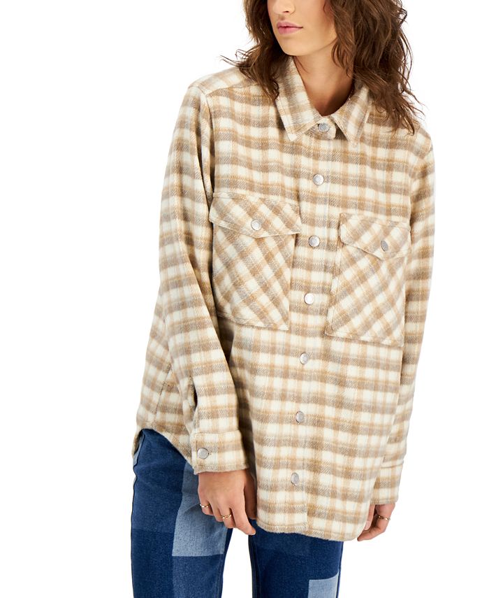 OAT Plaid Shirt Jacket & Reviews - Jackets & Blazers - Women - Macy's