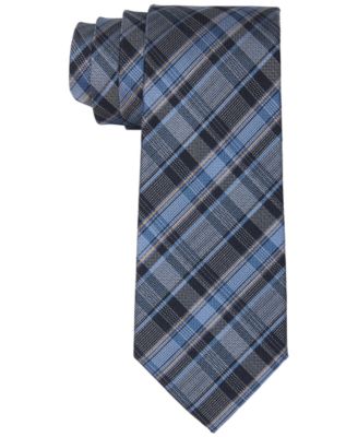 Calvin Klein - Men's Slim Heathered Plaid Tie