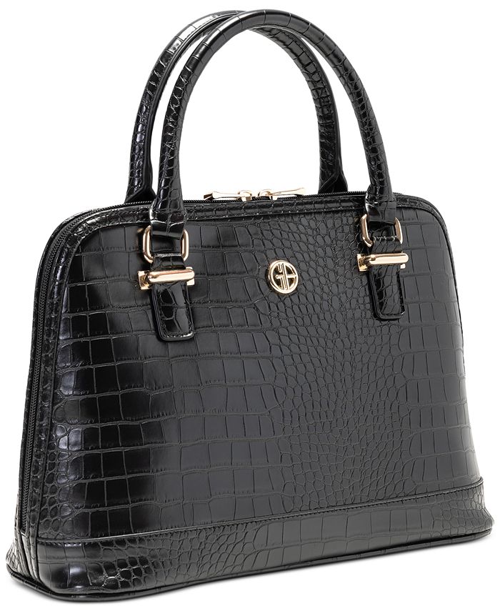Giani Bernini Croc-Embossed Dome Satchel, Created for Macy's & Reviews ...