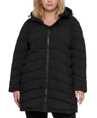 plus size puffer coat with hood