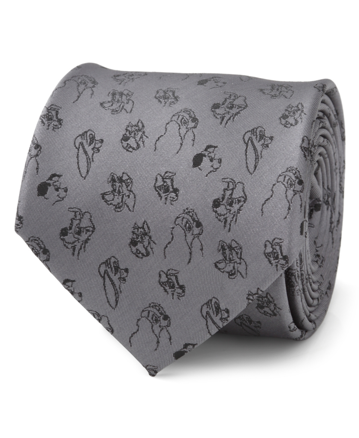 Men's Dog Print Tie - Gray