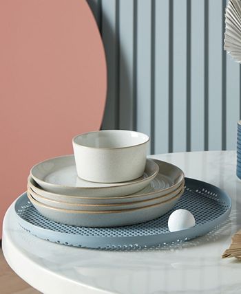 Denby - Impression Cream Set of 4 Spiral Dinner Plates