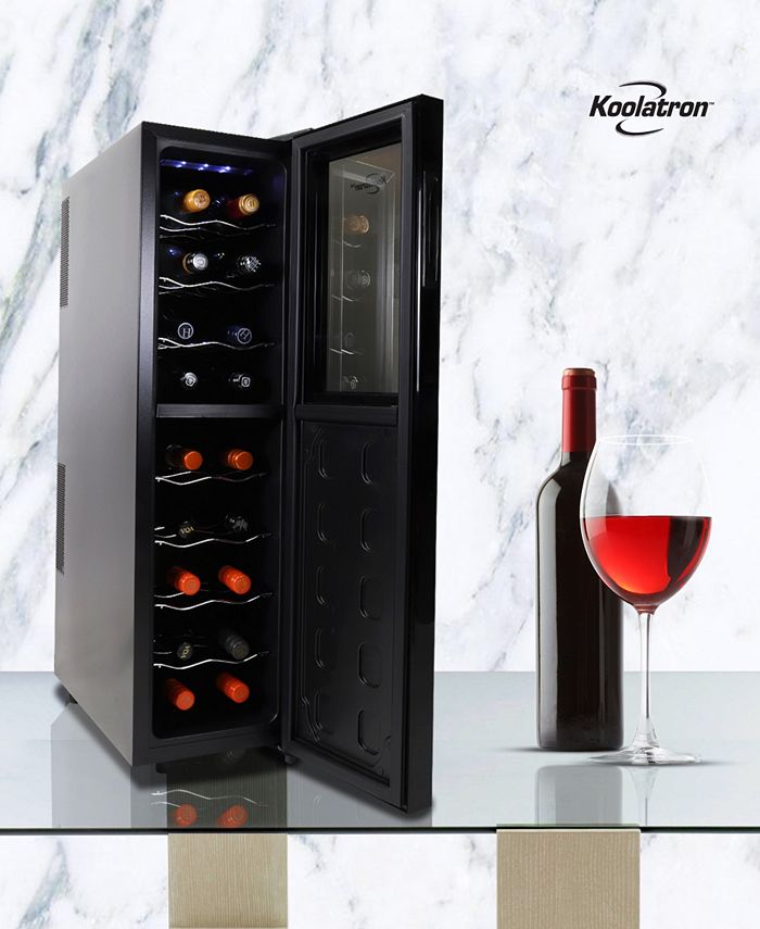 Koolatron Urban Series 18 Bottle Slim Dual Zone Wine Cooler, 1.9' Cubic Macy's