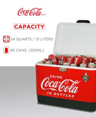 Koolatron Coca-Cola Ice Chest Beverage Cooler with Bottle Opener, 54 Quart