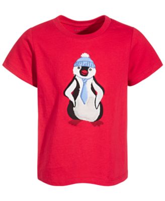 First Impressions - Toddler Boys Handsome Penguin Cotton T-Shirt