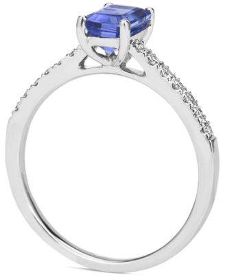 Blueberry Tanzanite (3/4 ct. t.w.) & Nude Diamond (1/5 ct. t.w.) in 14k White Gold