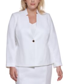 Plus Size One-Button Blazer