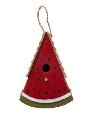 Distressed Watermelon Birdhouse, 11"