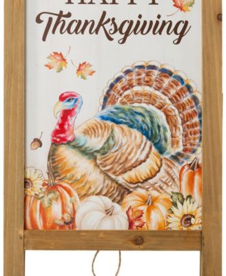 Thanksgiving Turkey Easel Porch Sign, 24"