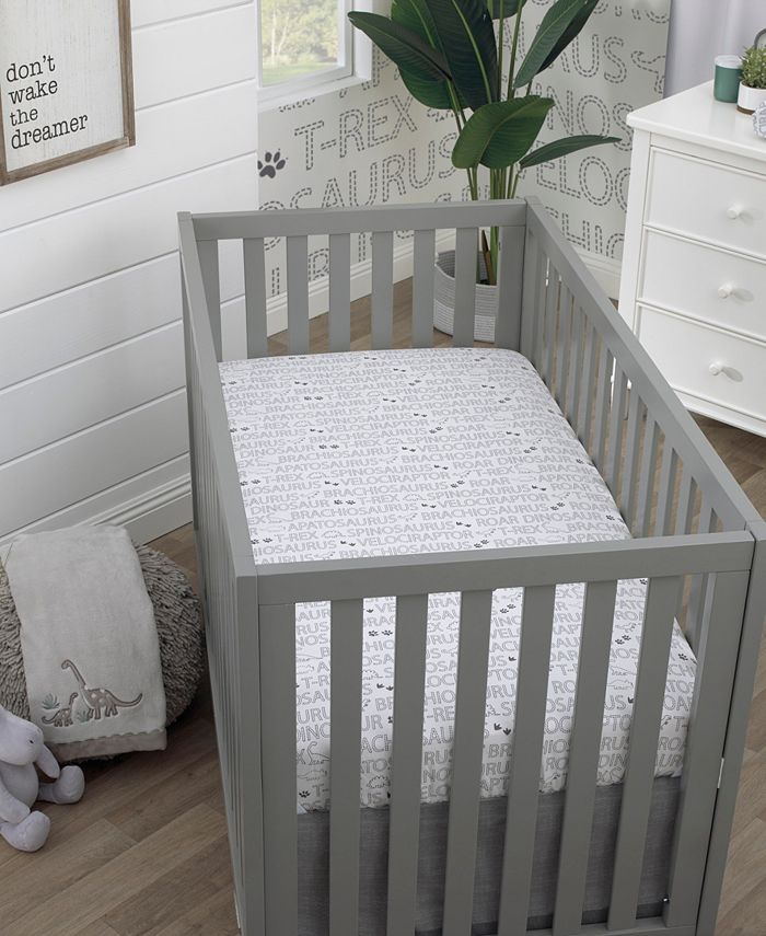Macy's BabySaurus Super Soft Word Print Fitted Crib Sheet Macy's