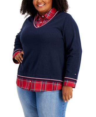 Tommy Hilfiger - Plus Size Layered-Look Sweater