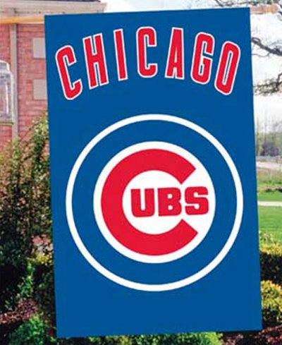 Party Animal Chicago Cubs Applique House Flag